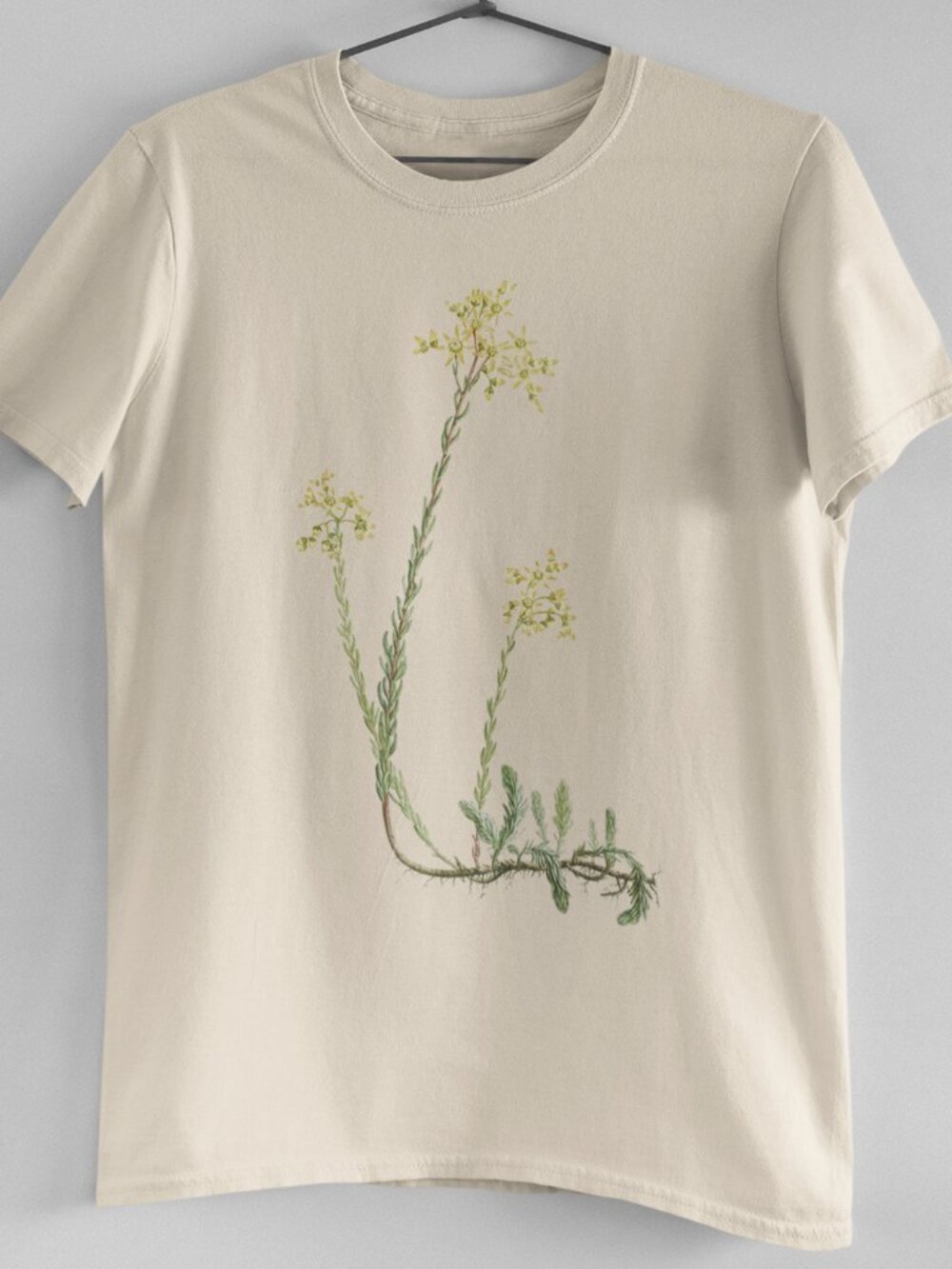 Reflexed Stonecrop Vintage Floral Print Short Sleeve Graphic Tee T-shirt S-XXL - Picture 3 of 5